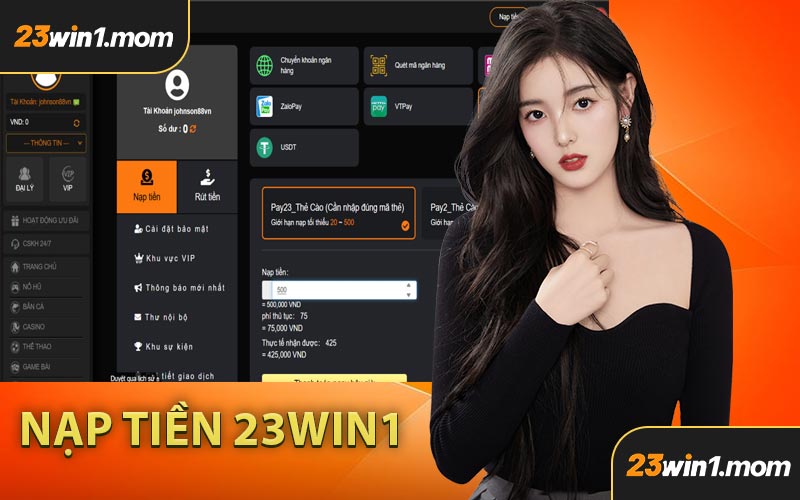 Nạp Tiền 23WIN1