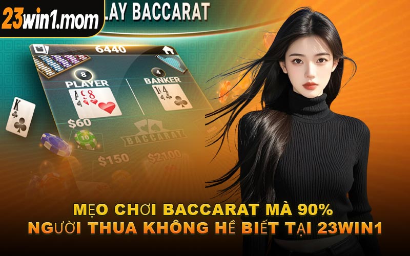 Mẹo chơi Baccarat Mà 90% Người Thua Không Hề Biết Tại 23WIN1